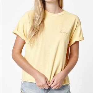Brandy Melville John Galt USA Yellow Honey T-Shirt